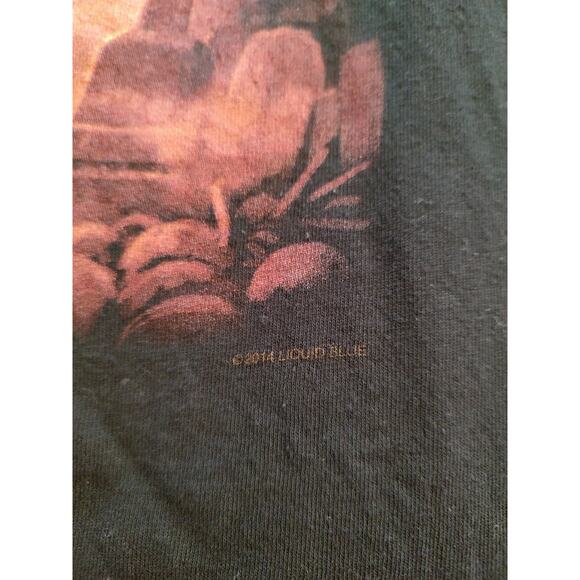 Men's Liquid Blue Graphic T-shirt Grim Reaper 2014 Horse - XL - Picture 3 of 5